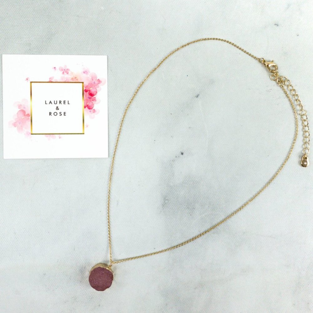 Laurel & Rose Collection The Druzy Necklace